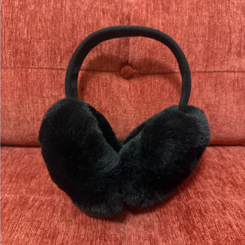 Black Faux Fur Earmuffs
